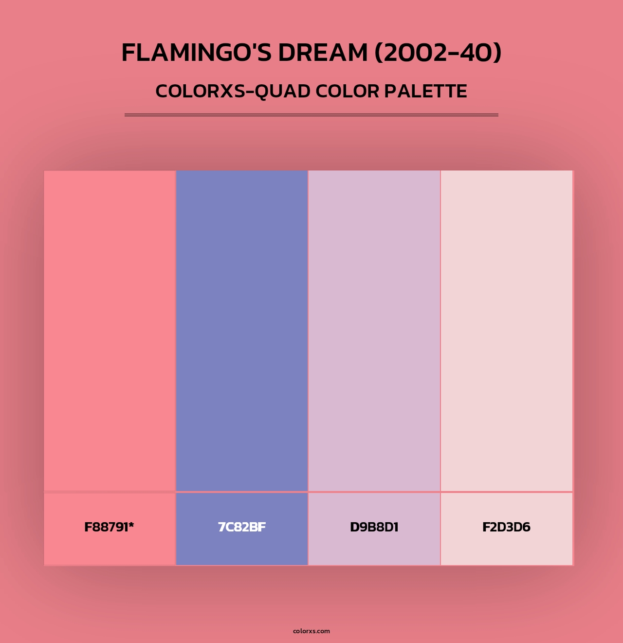 Flamingo's Dream (2002-40) - Colorxs Quad Palette