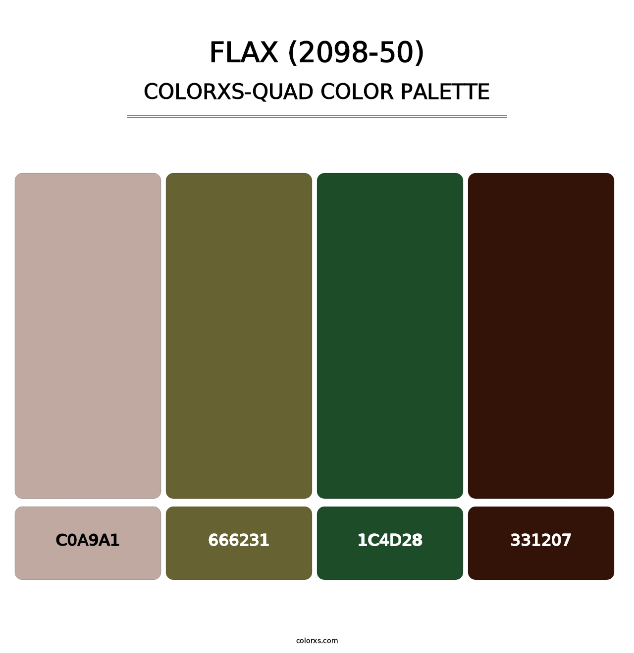 Flax (2098-50) - Colorxs Quad Palette