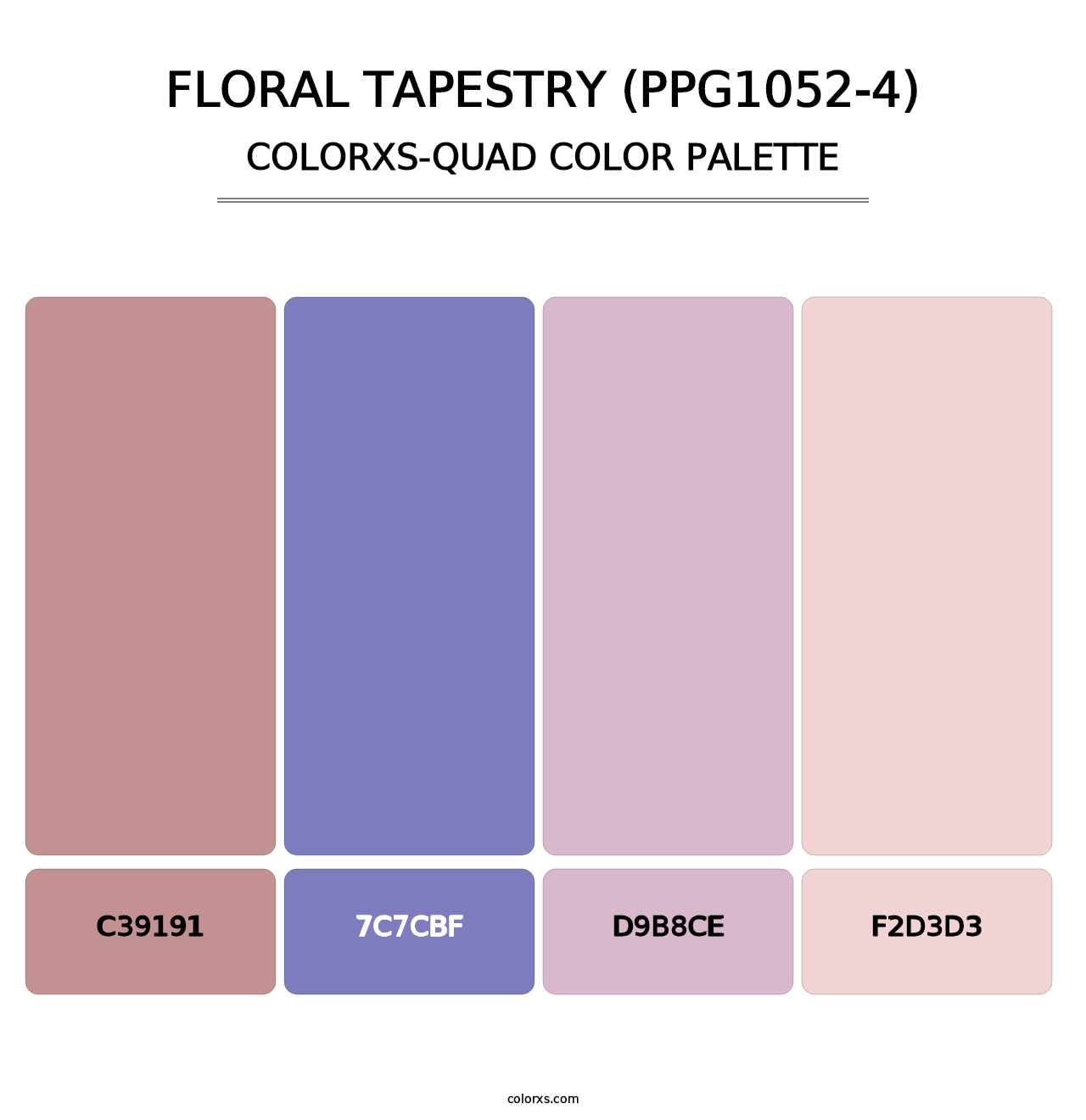 Floral Tapestry (PPG1052-4) - Colorxs Quad Palette