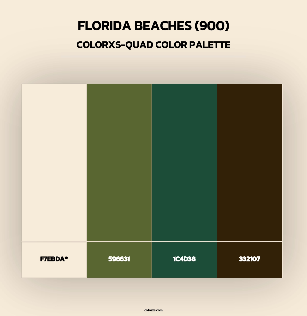 Florida Beaches (900) - Colorxs Quad Palette