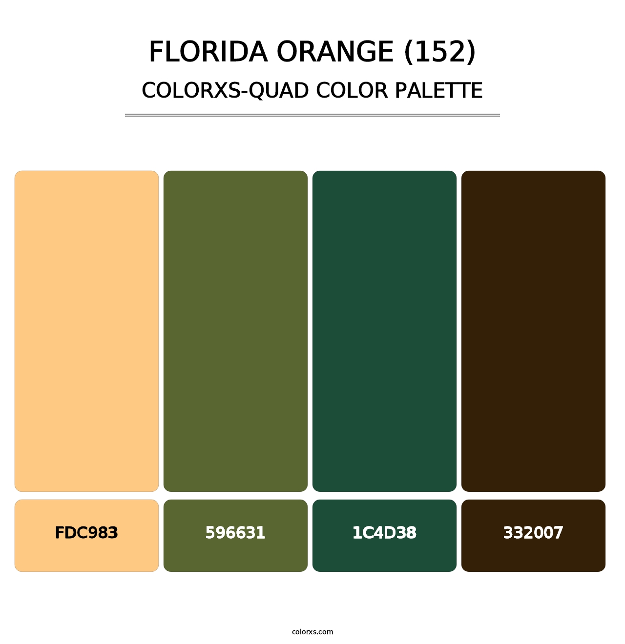 Florida Orange (152) - Colorxs Quad Palette