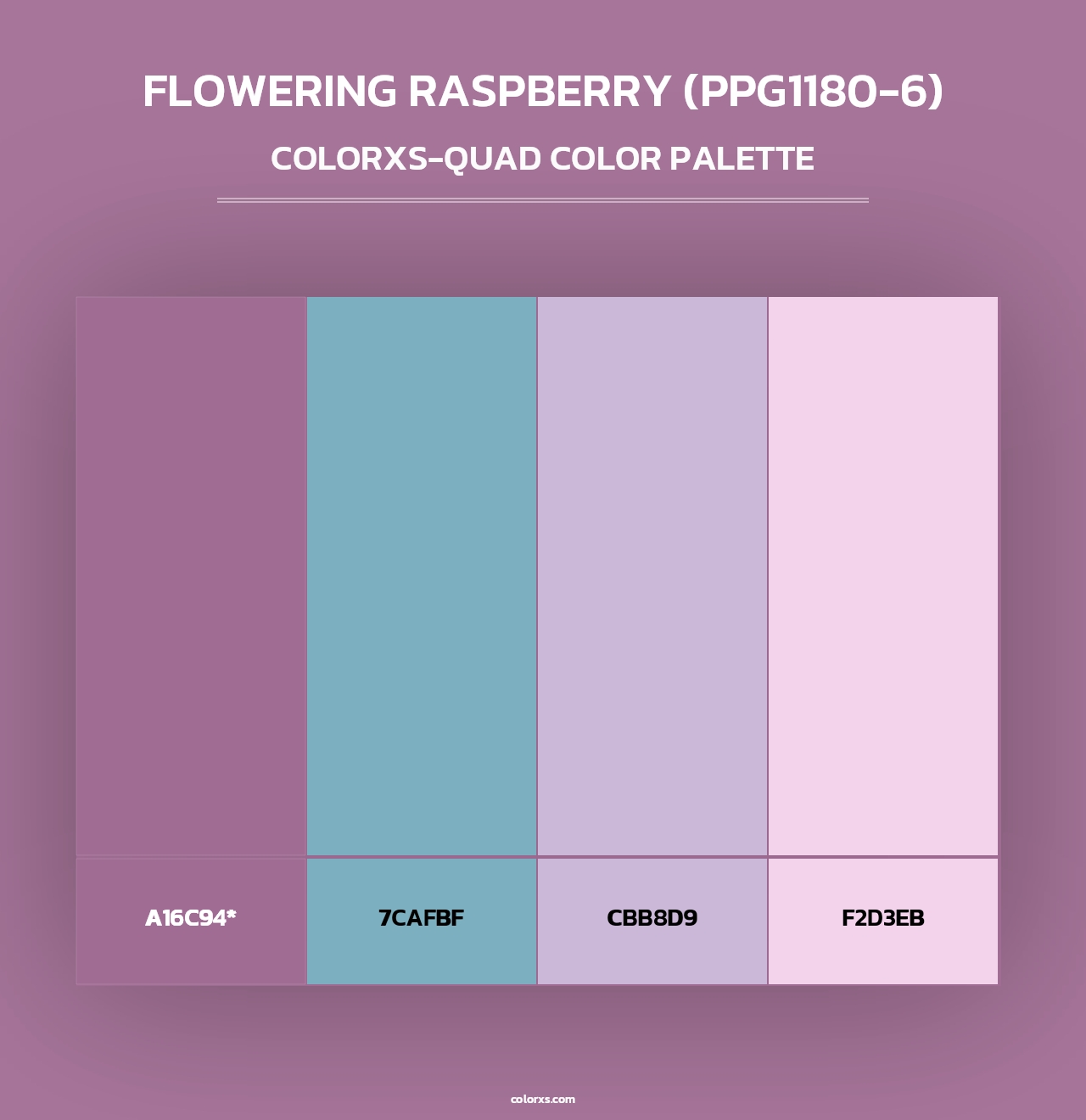 Flowering Raspberry (PPG1180-6) - Colorxs Quad Palette