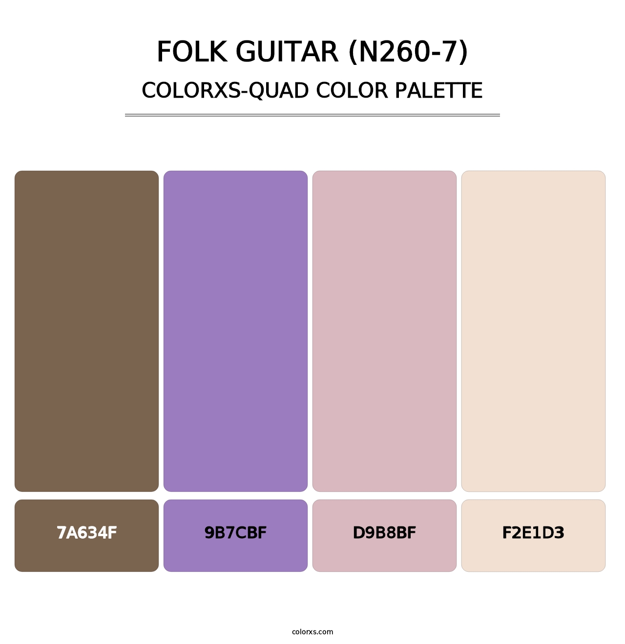 Folk Guitar (N260-7) - Colorxs Quad Palette