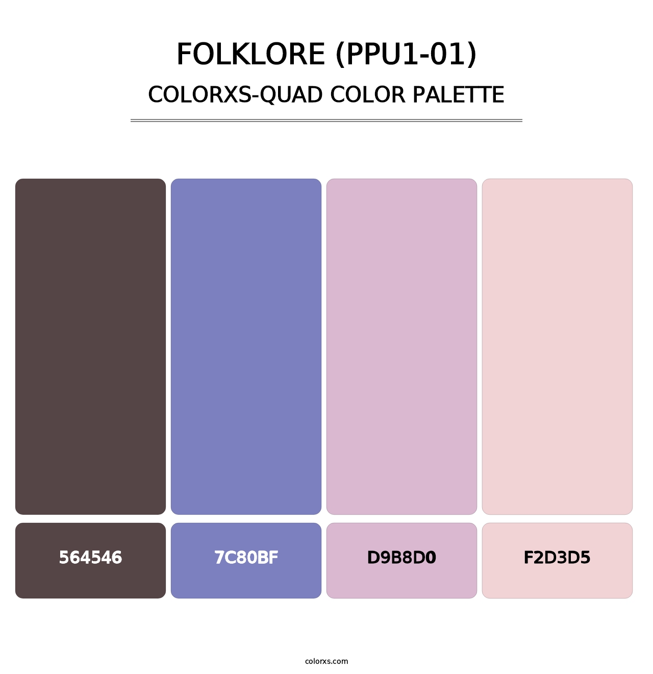 Folklore (PPU1-01) - Colorxs Quad Palette