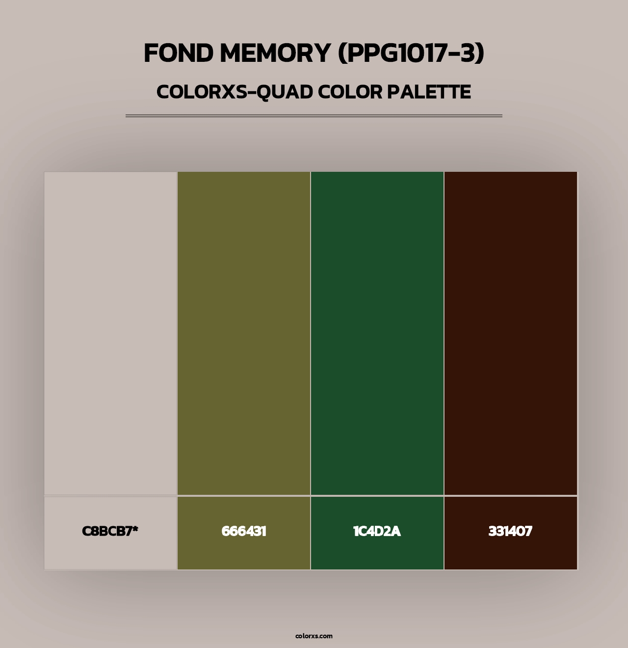 Fond Memory (PPG1017-3) - Colorxs Quad Palette