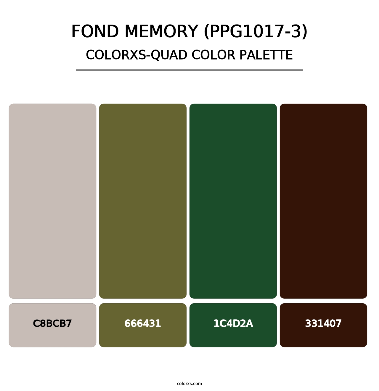Fond Memory (PPG1017-3) - Colorxs Quad Palette
