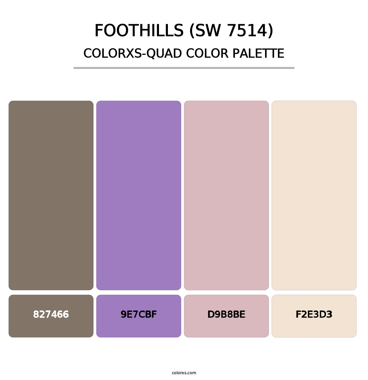 Foothills (SW 7514) - Colorxs Quad Palette