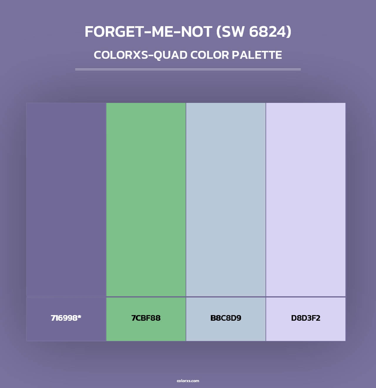 Forget-Me-Not (SW 6824) - Colorxs Quad Palette