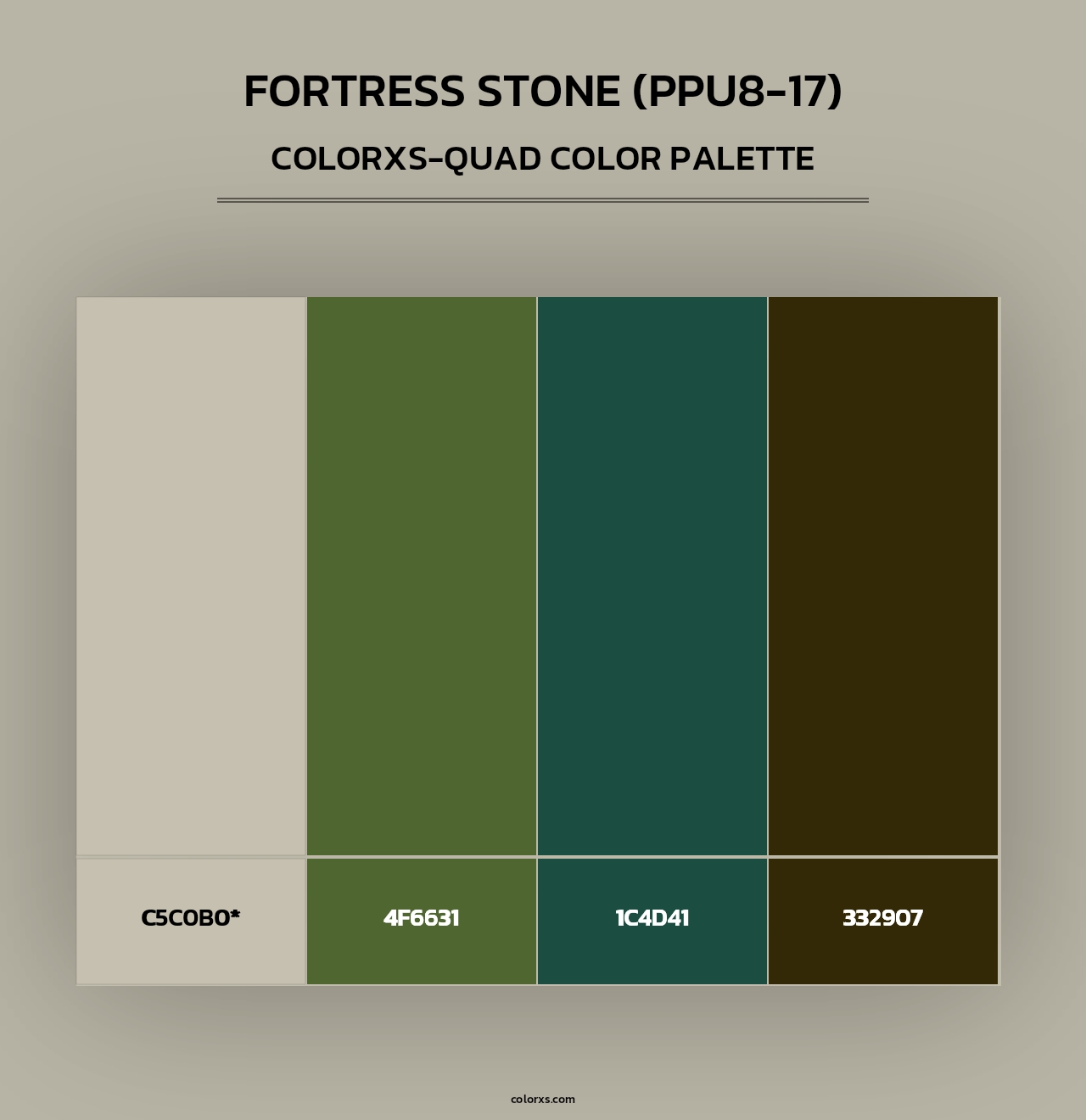 Fortress Stone (PPU8-17) - Colorxs Quad Palette