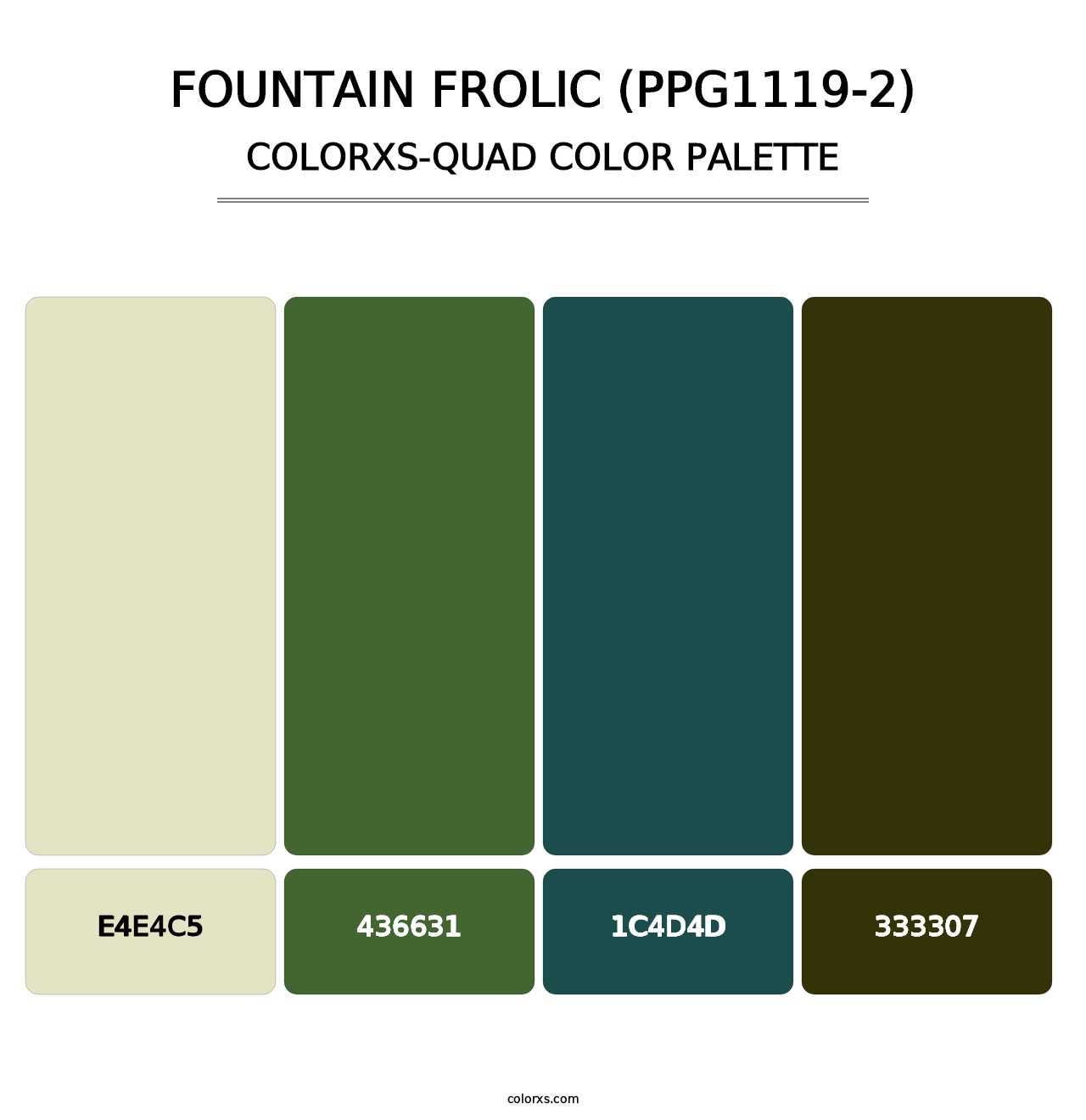 Fountain Frolic (PPG1119-2) - Colorxs Quad Palette