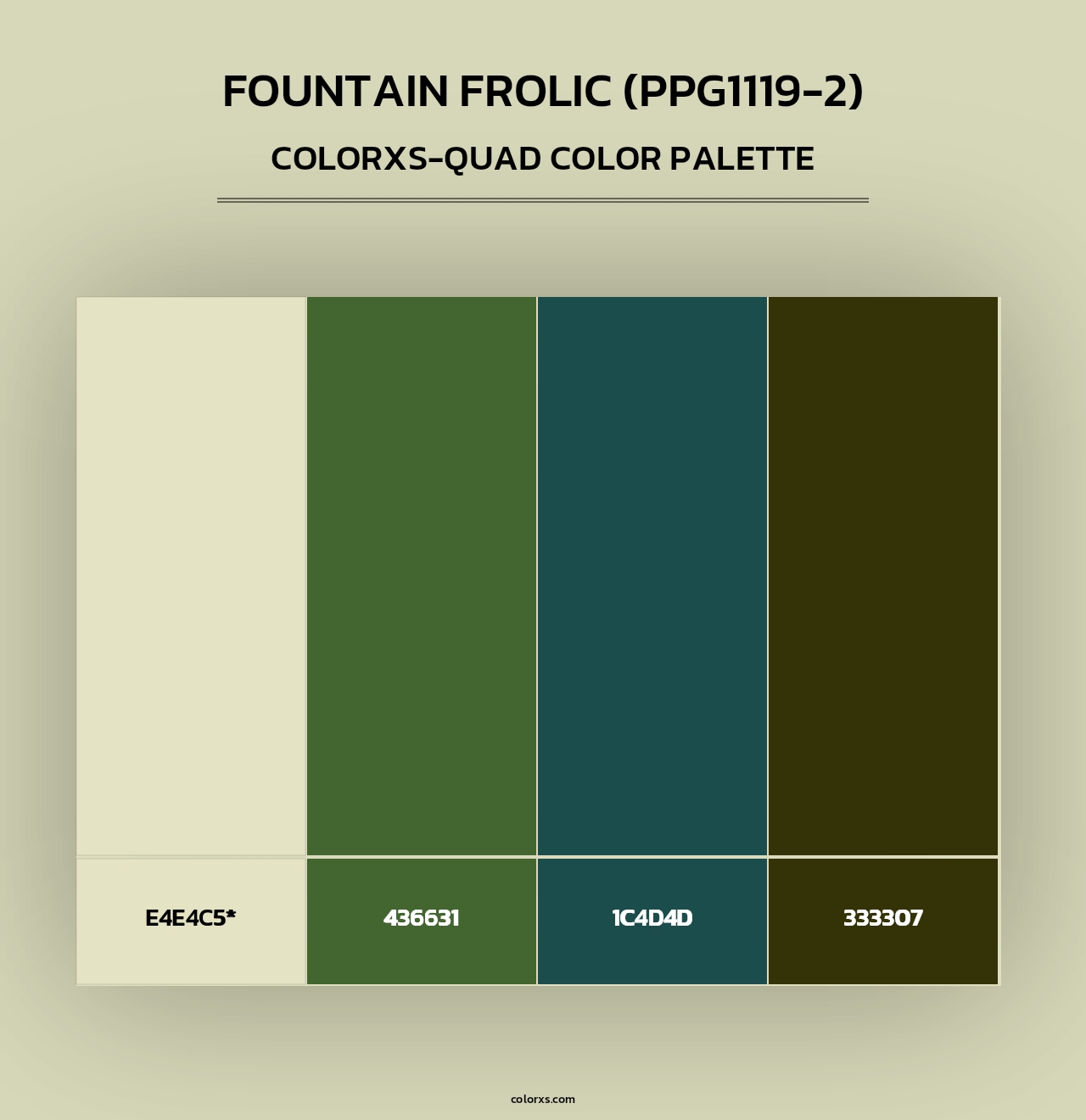 Fountain Frolic (PPG1119-2) - Colorxs Quad Palette