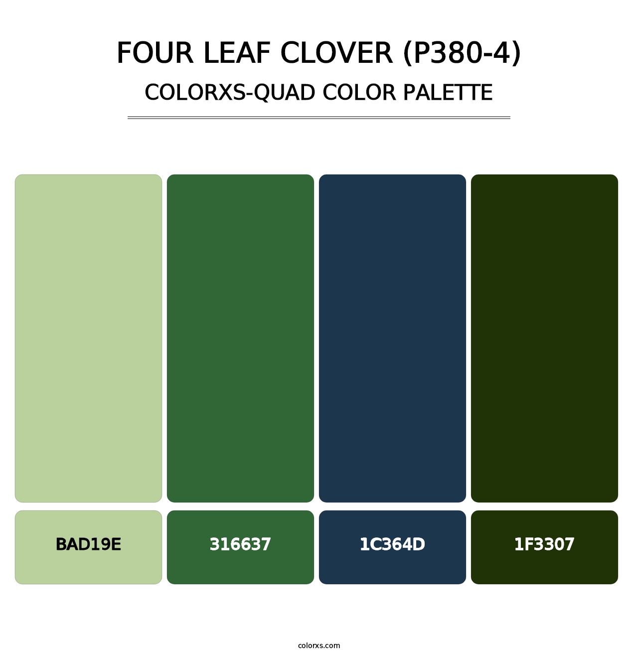 Four Leaf Clover (P380-4) - Colorxs Quad Palette