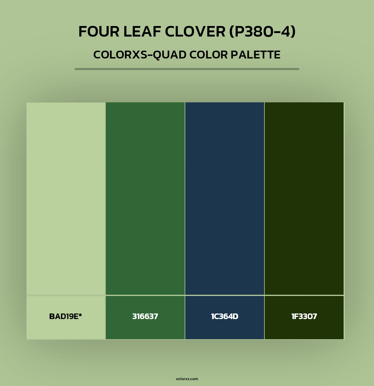 Four Leaf Clover (P380-4) - Colorxs Quad Palette