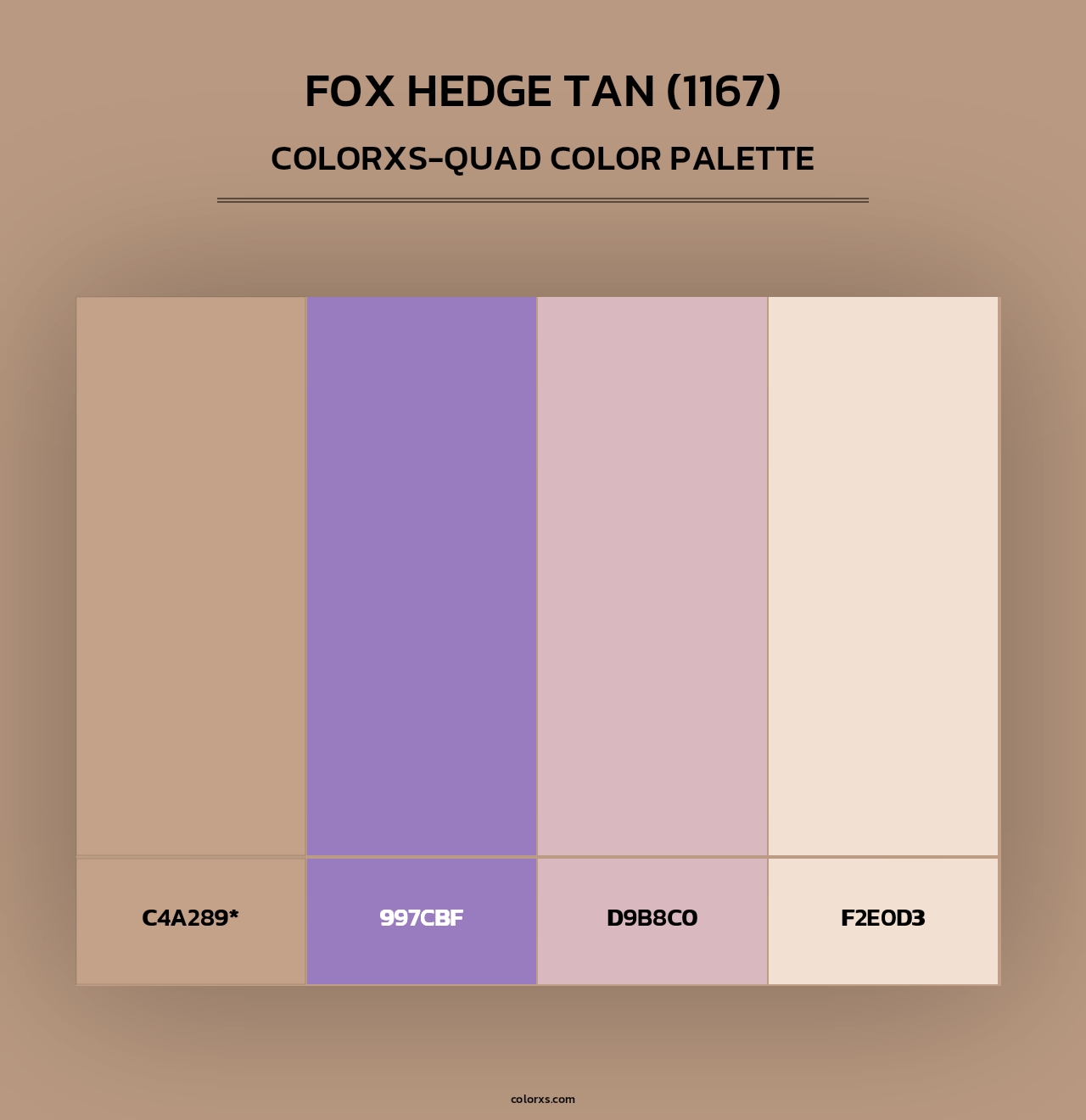 Fox Hedge Tan (1167) - Colorxs Quad Palette