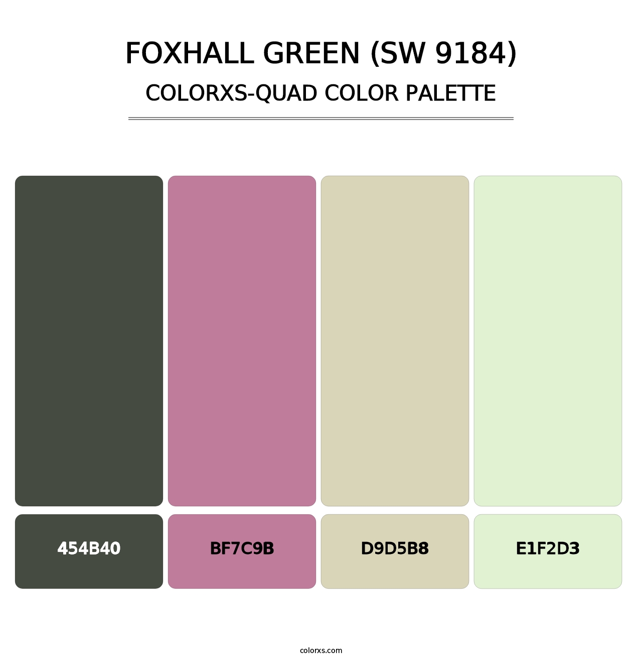 Foxhall Green (SW 9184) - Colorxs Quad Palette