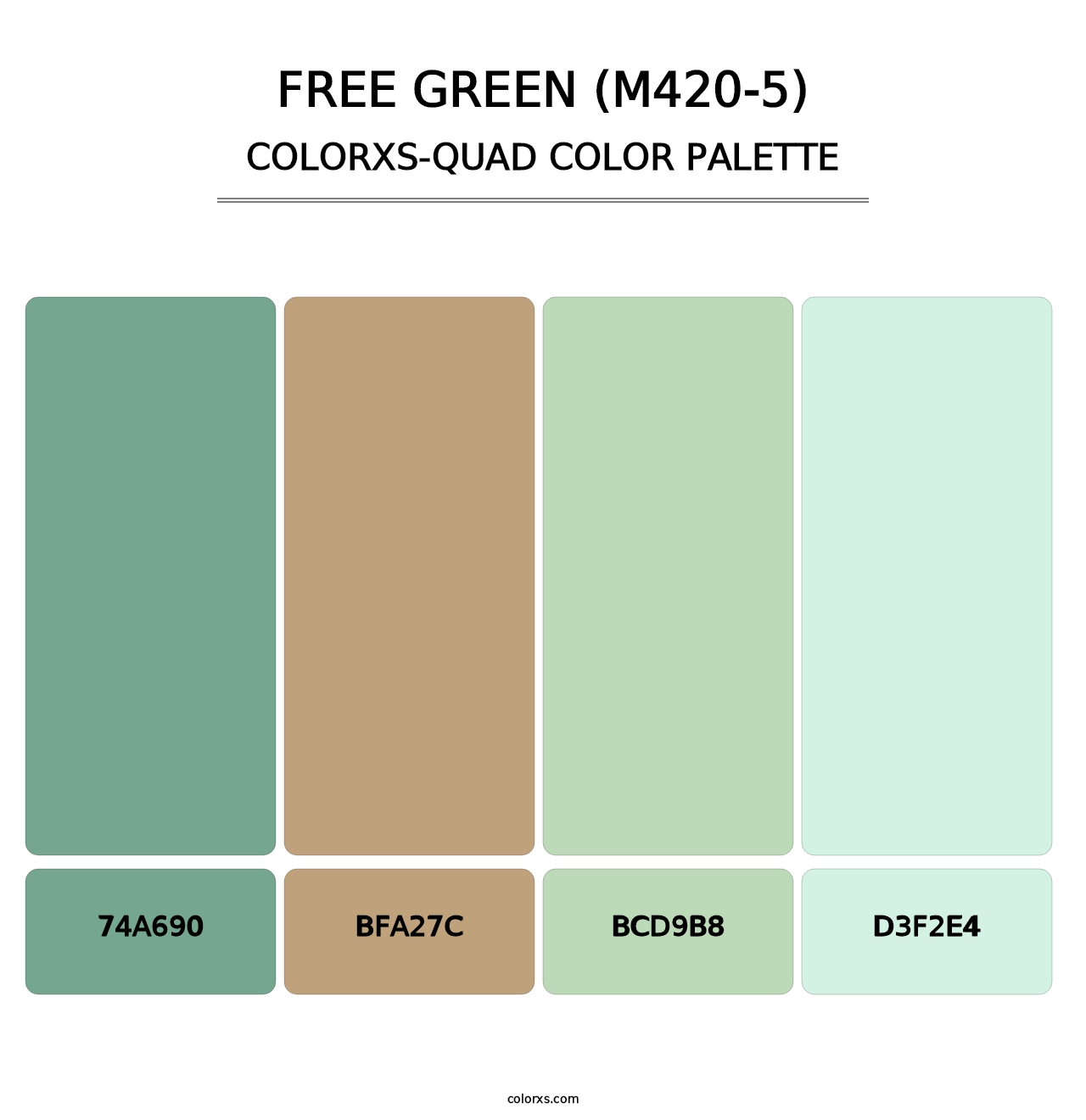 Free Green (M420-5) - Colorxs Quad Palette