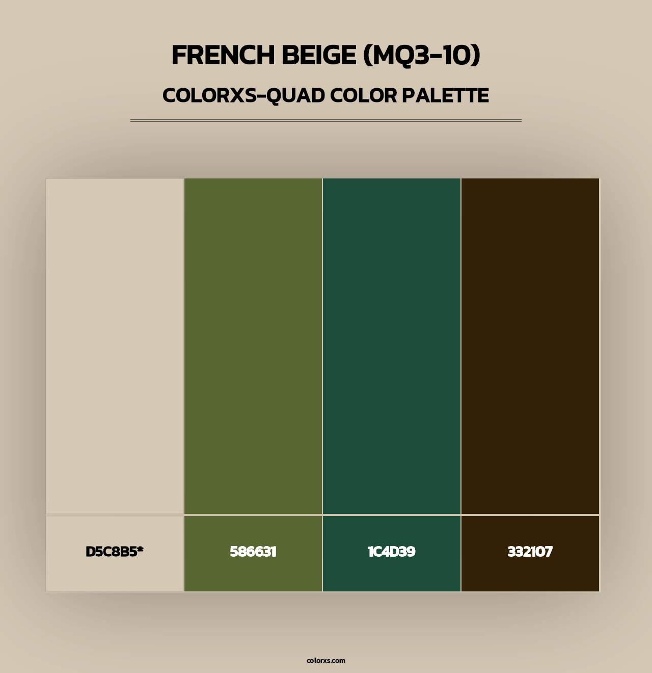 French Beige (MQ3-10) - Colorxs Quad Palette