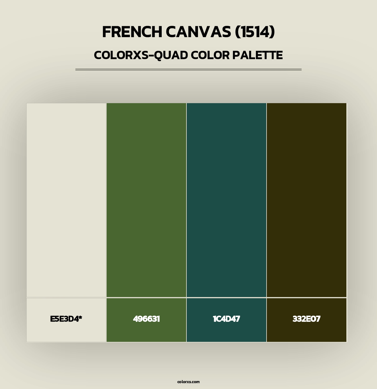 French Canvas (1514) - Colorxs Quad Palette
