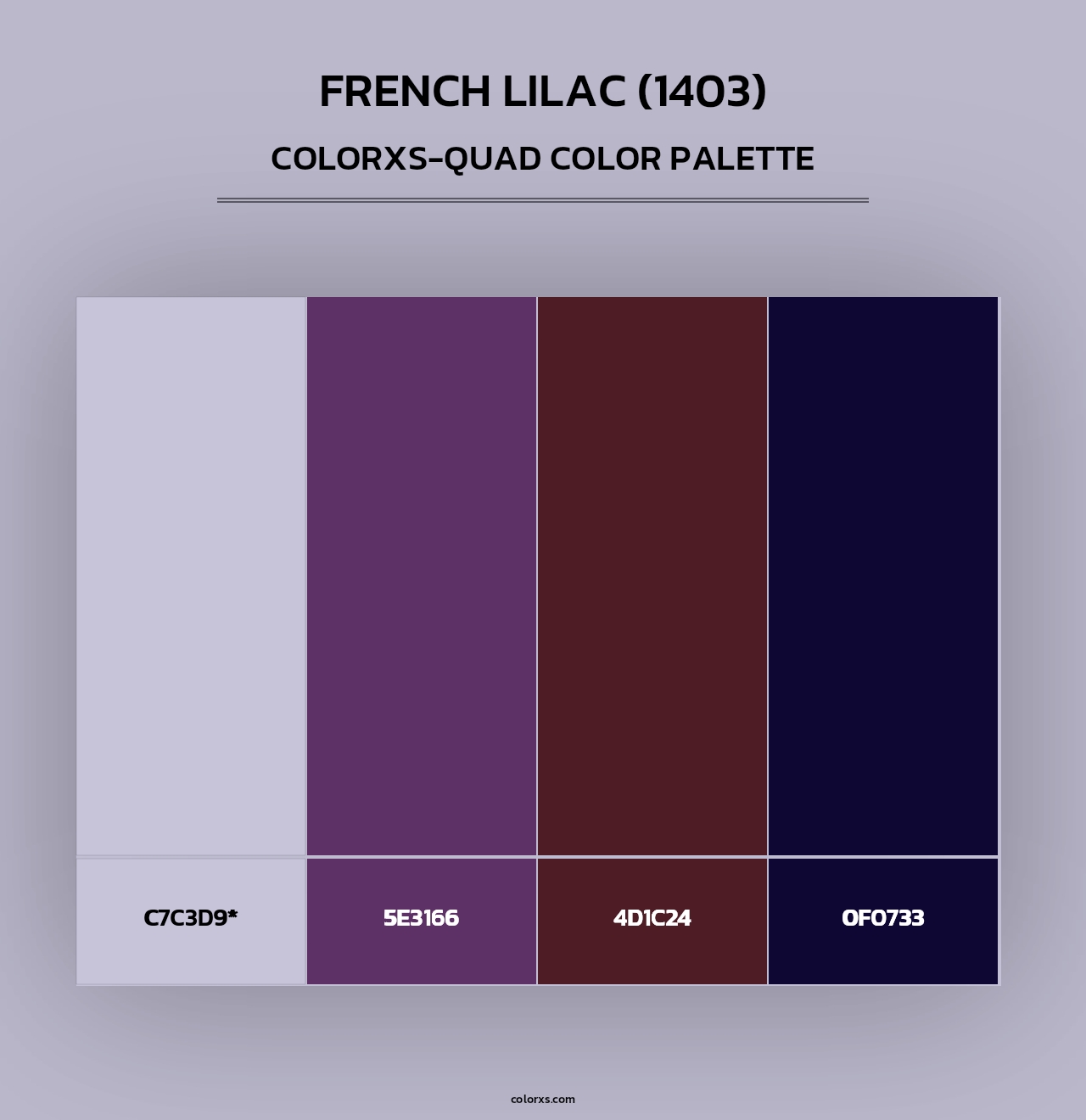 French Lilac (1403) - Colorxs Quad Palette