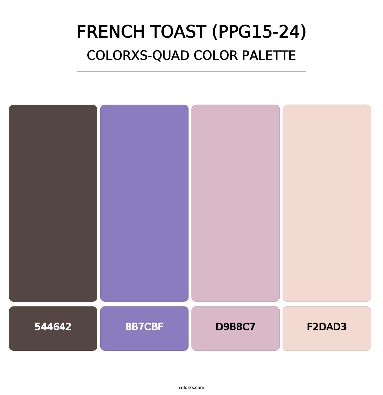 French Toast (PPG15-24) - Colorxs Quad Palette