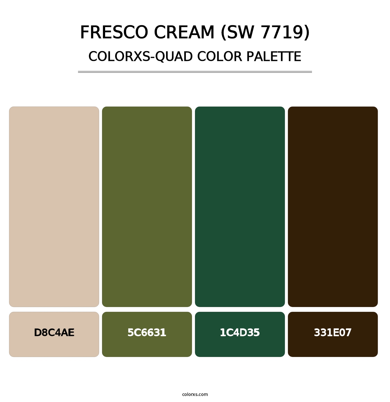 Fresco Cream (SW 7719) - Colorxs Quad Palette