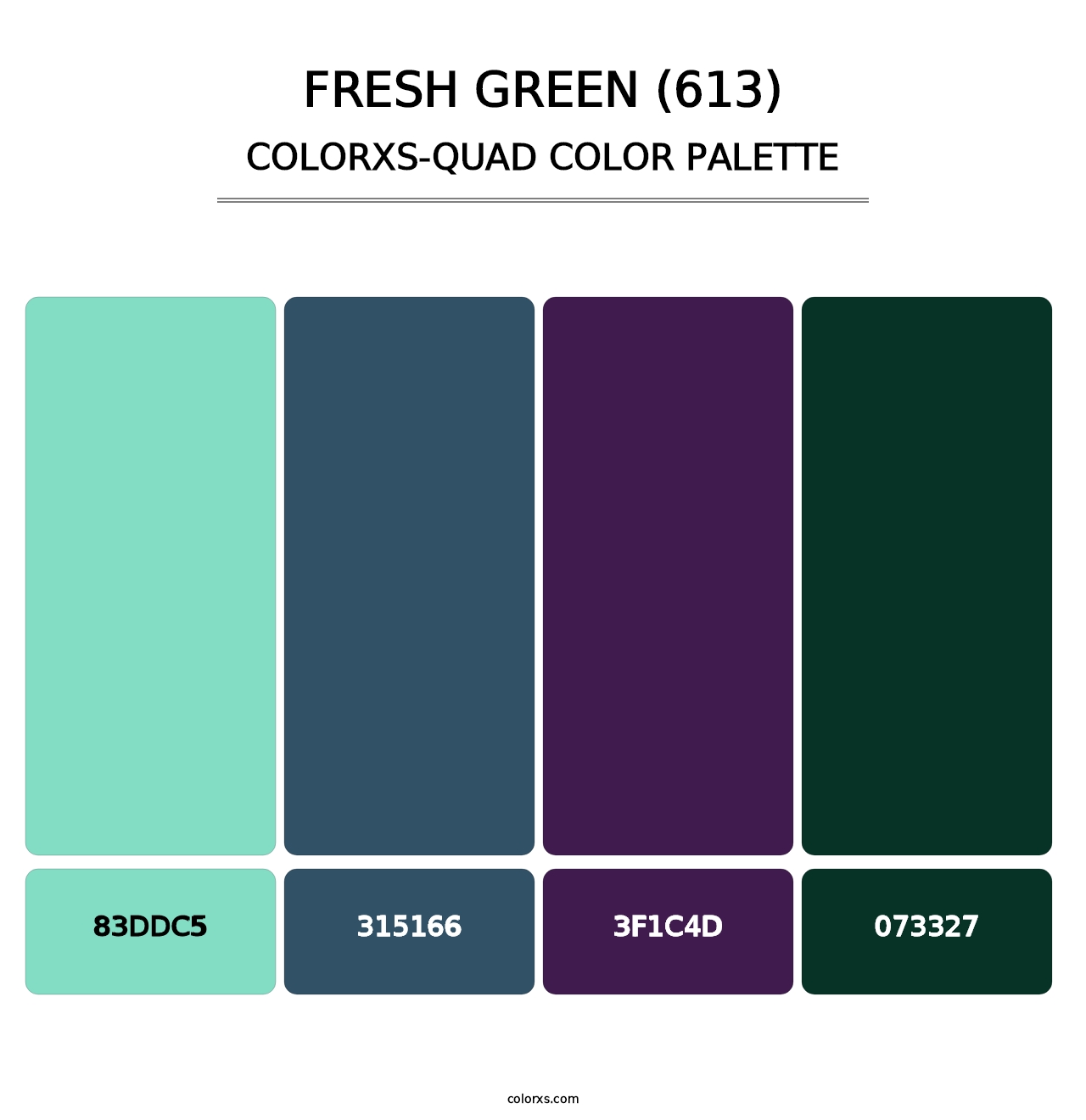 Fresh Green (613) - Colorxs Quad Palette