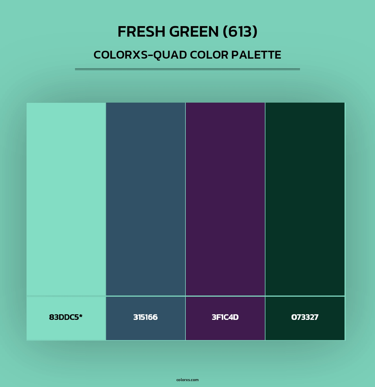 Fresh Green (613) - Colorxs Quad Palette