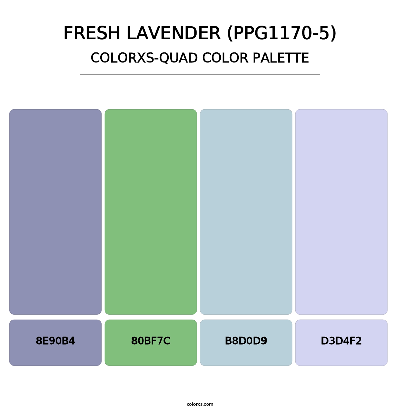 Fresh Lavender (PPG1170-5) - Colorxs Quad Palette