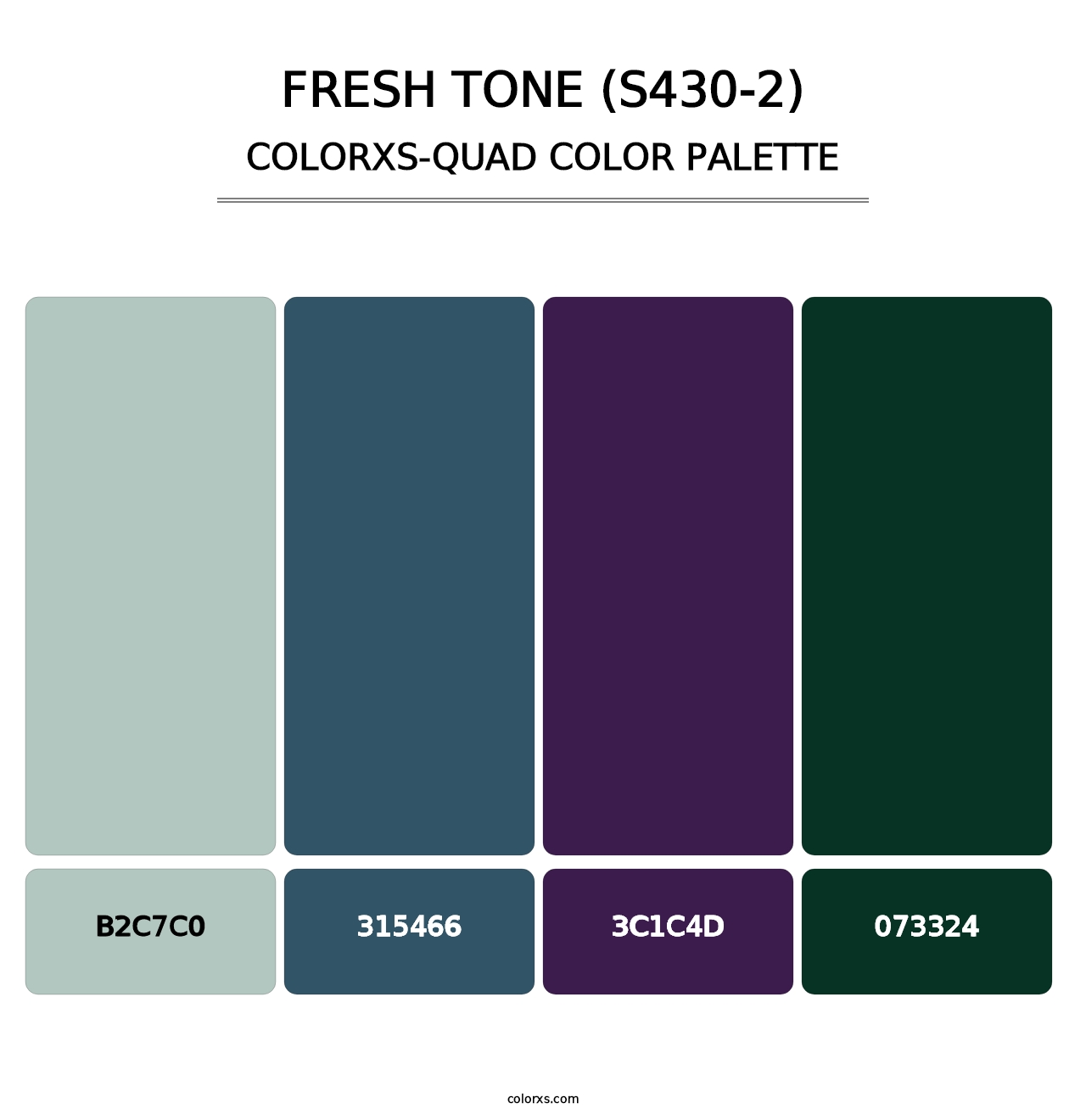 Fresh Tone (S430-2) - Colorxs Quad Palette