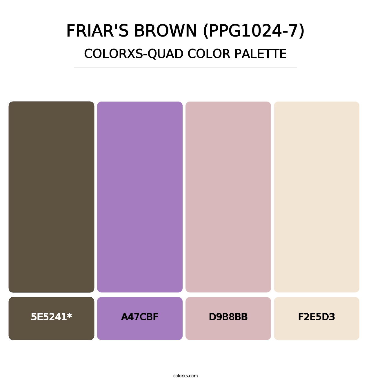 Friar's Brown (PPG1024-7) - Colorxs Quad Palette