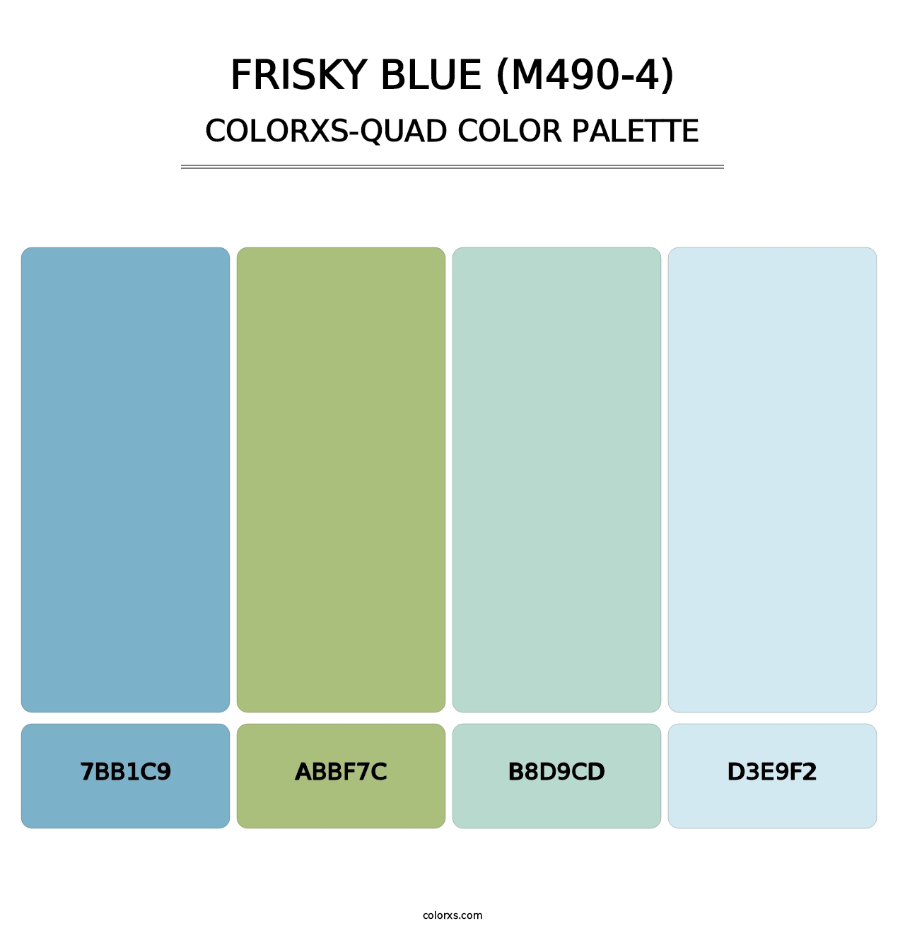 Frisky Blue (M490-4) - Colorxs Quad Palette