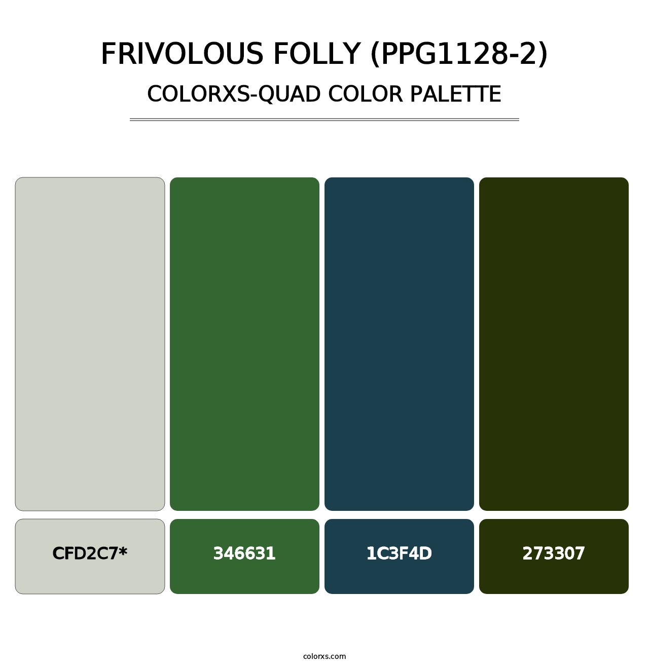 Frivolous Folly (PPG1128-2) - Colorxs Quad Palette