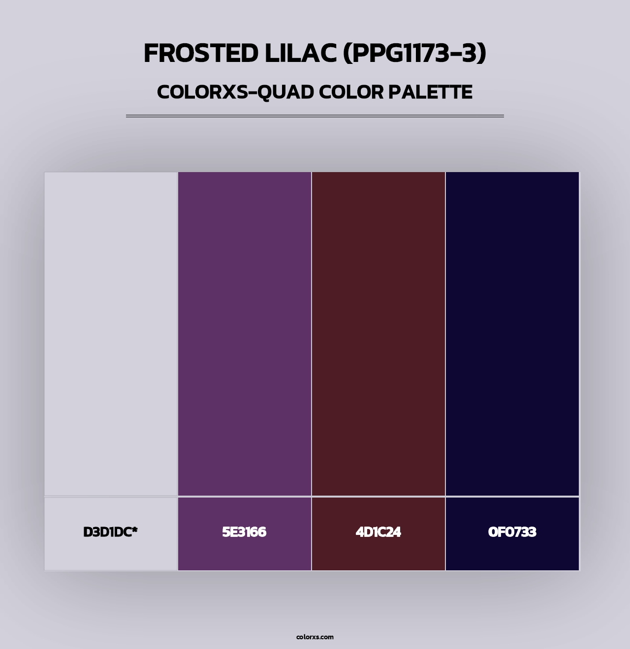 Frosted Lilac (PPG1173-3) - Colorxs Quad Palette