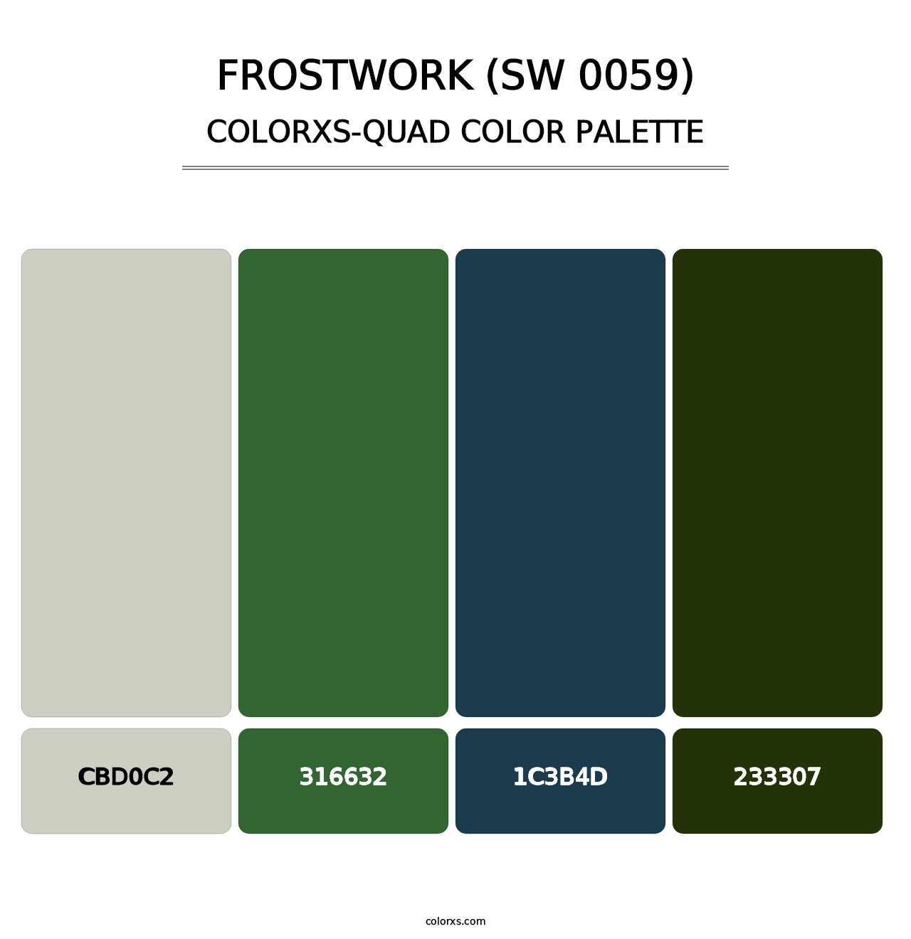 Frostwork (SW 0059) - Colorxs Quad Palette