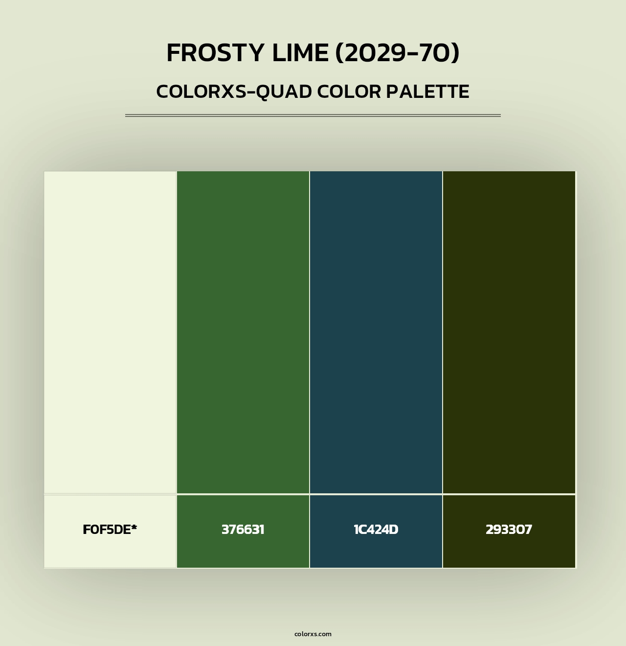 Frosty Lime (2029-70) - Colorxs Quad Palette