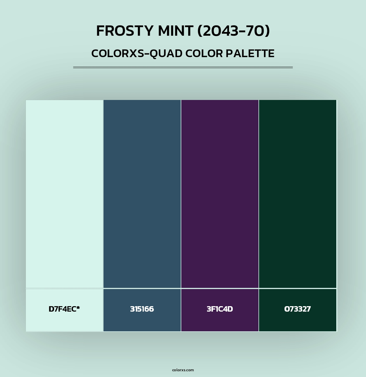 Frosty Mint (2043-70) - Colorxs Quad Palette