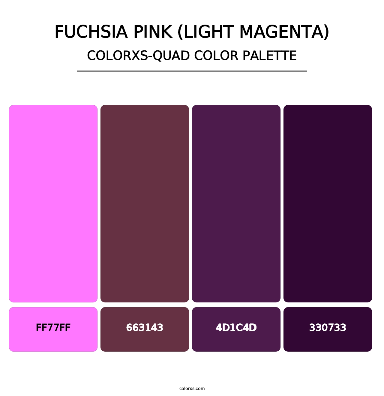 Fuchsia Pink (Light Magenta) - Colorxs Quad Palette