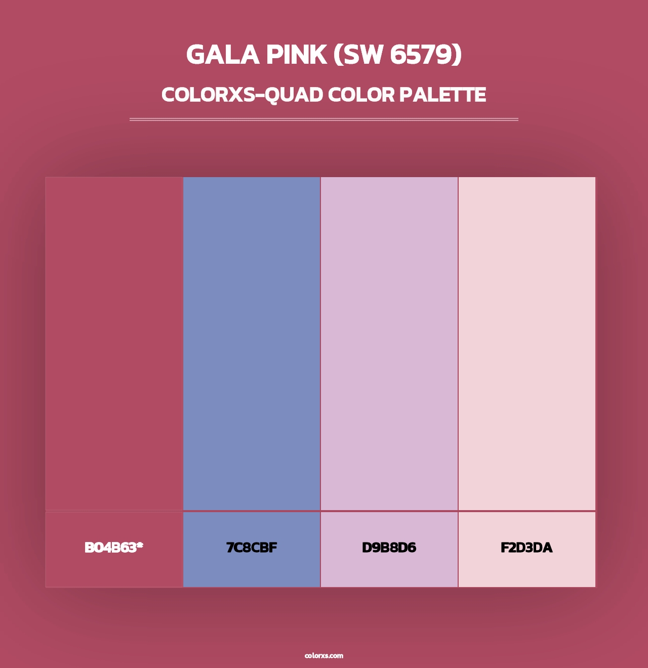 Gala Pink (SW 6579) - Colorxs Quad Palette