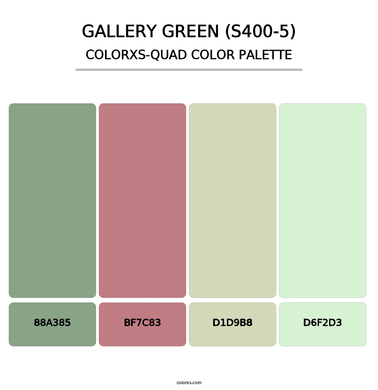 Gallery Green (S400-5) - Colorxs Quad Palette