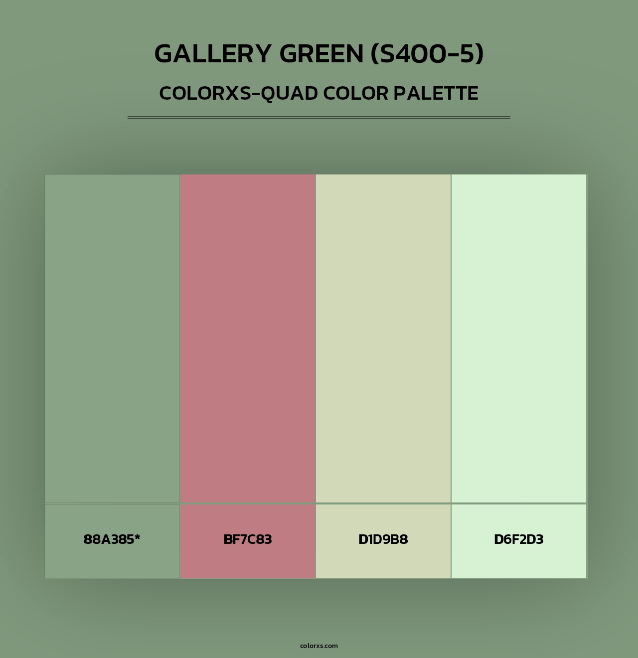 Gallery Green (S400-5) - Colorxs Quad Palette