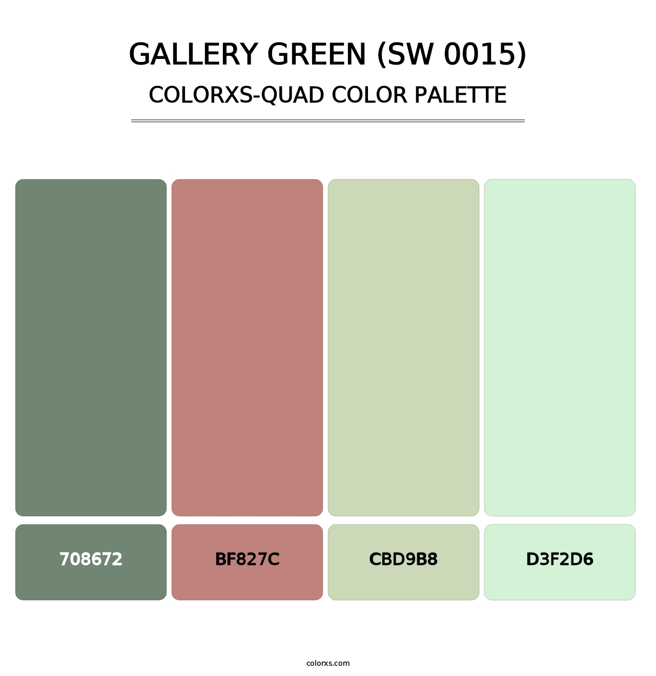 Gallery Green (SW 0015) - Colorxs Quad Palette