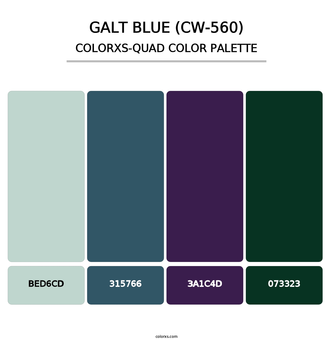 Galt Blue (CW-560) - Colorxs Quad Palette