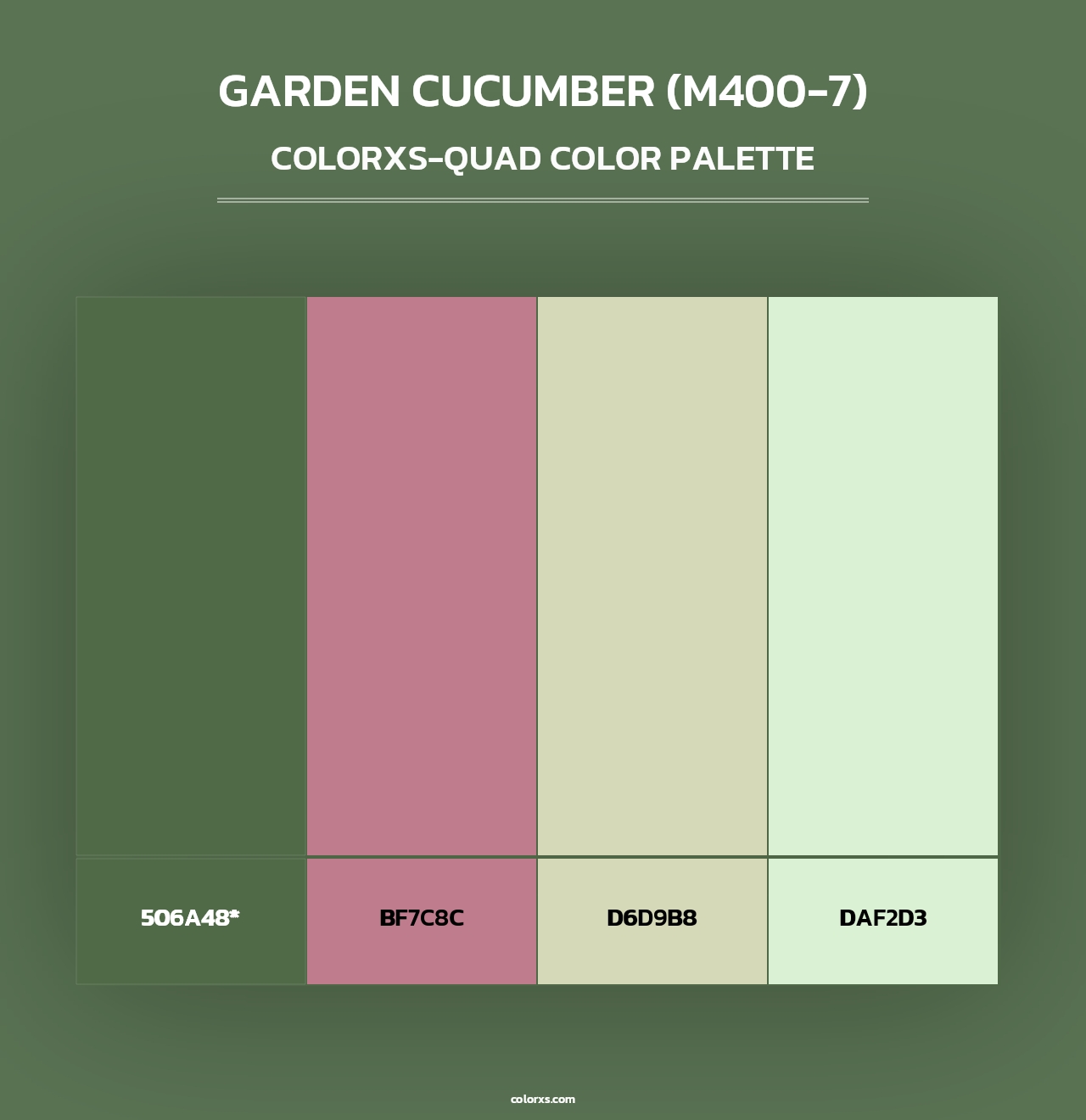 Garden Cucumber (M400-7) - Colorxs Quad Palette