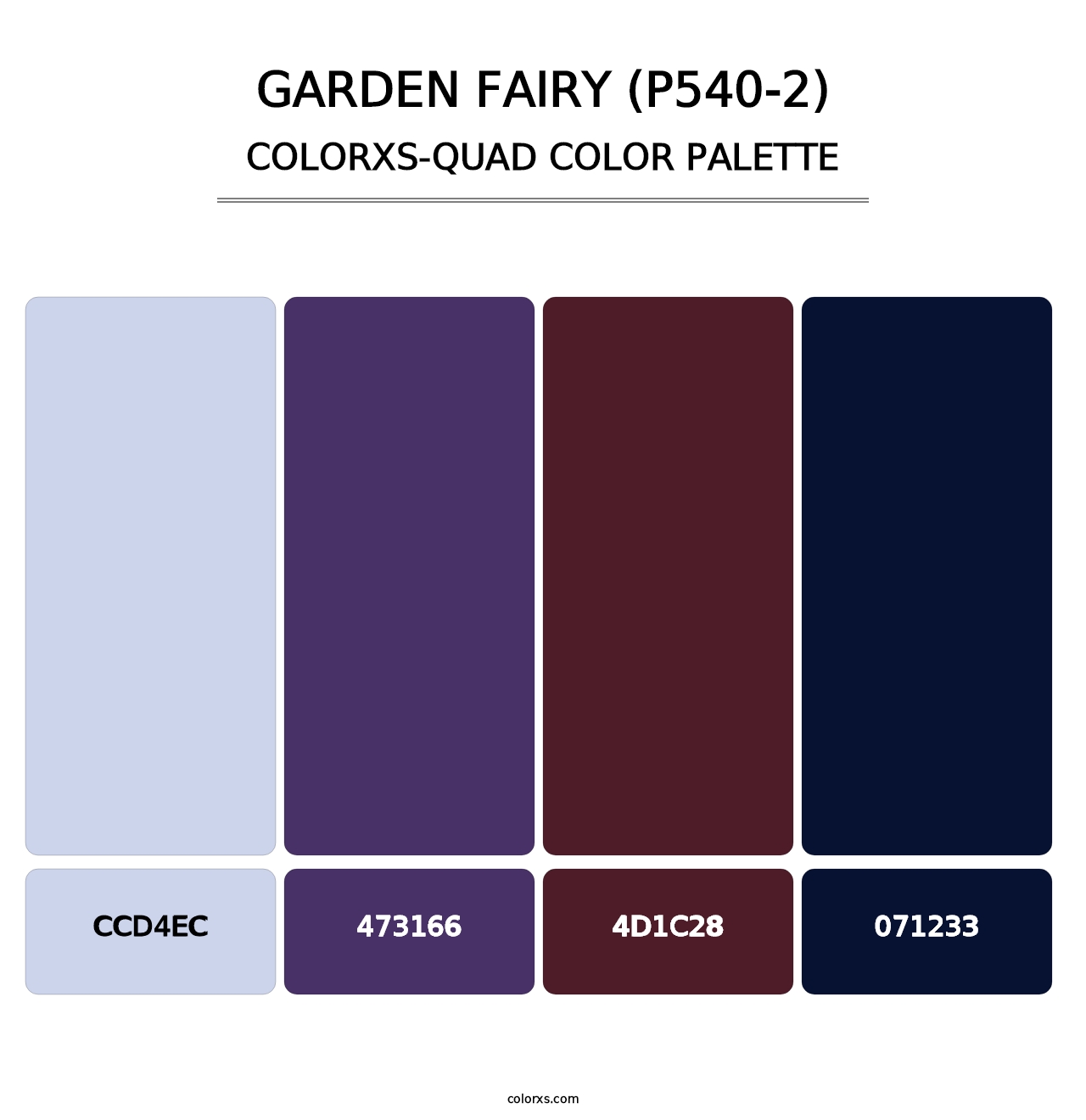 Garden Fairy (P540-2) - Colorxs Quad Palette