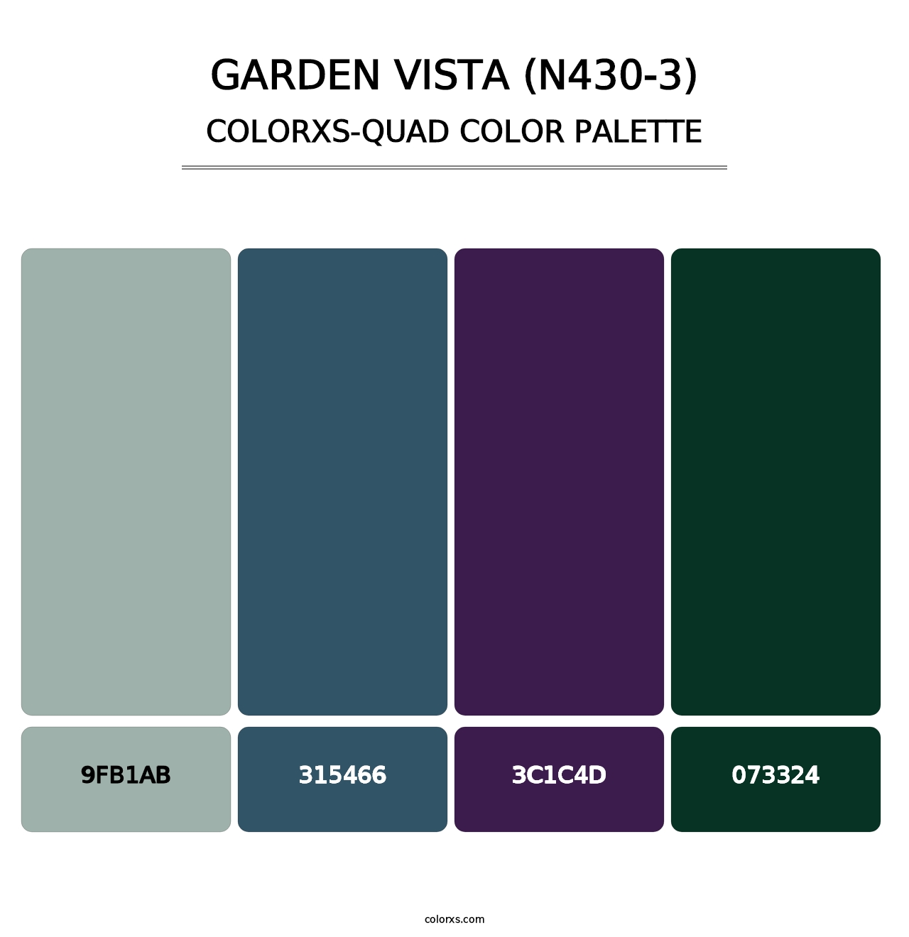 Garden Vista (N430-3) - Colorxs Quad Palette