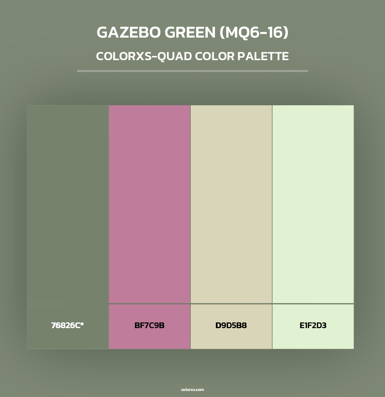 Gazebo Green (MQ6-16) - Colorxs Quad Palette