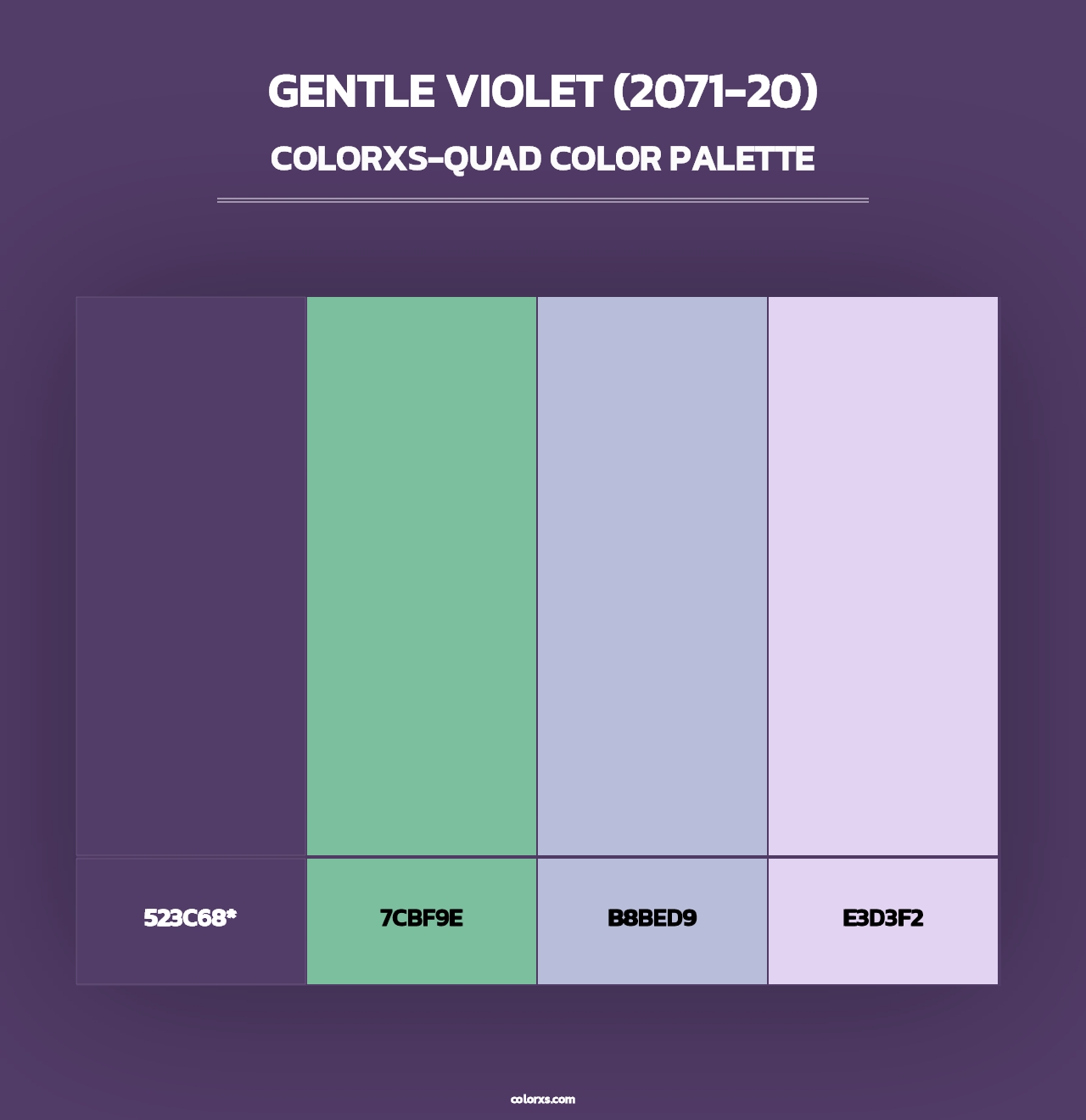 Gentle Violet (2071-20) - Colorxs Quad Palette