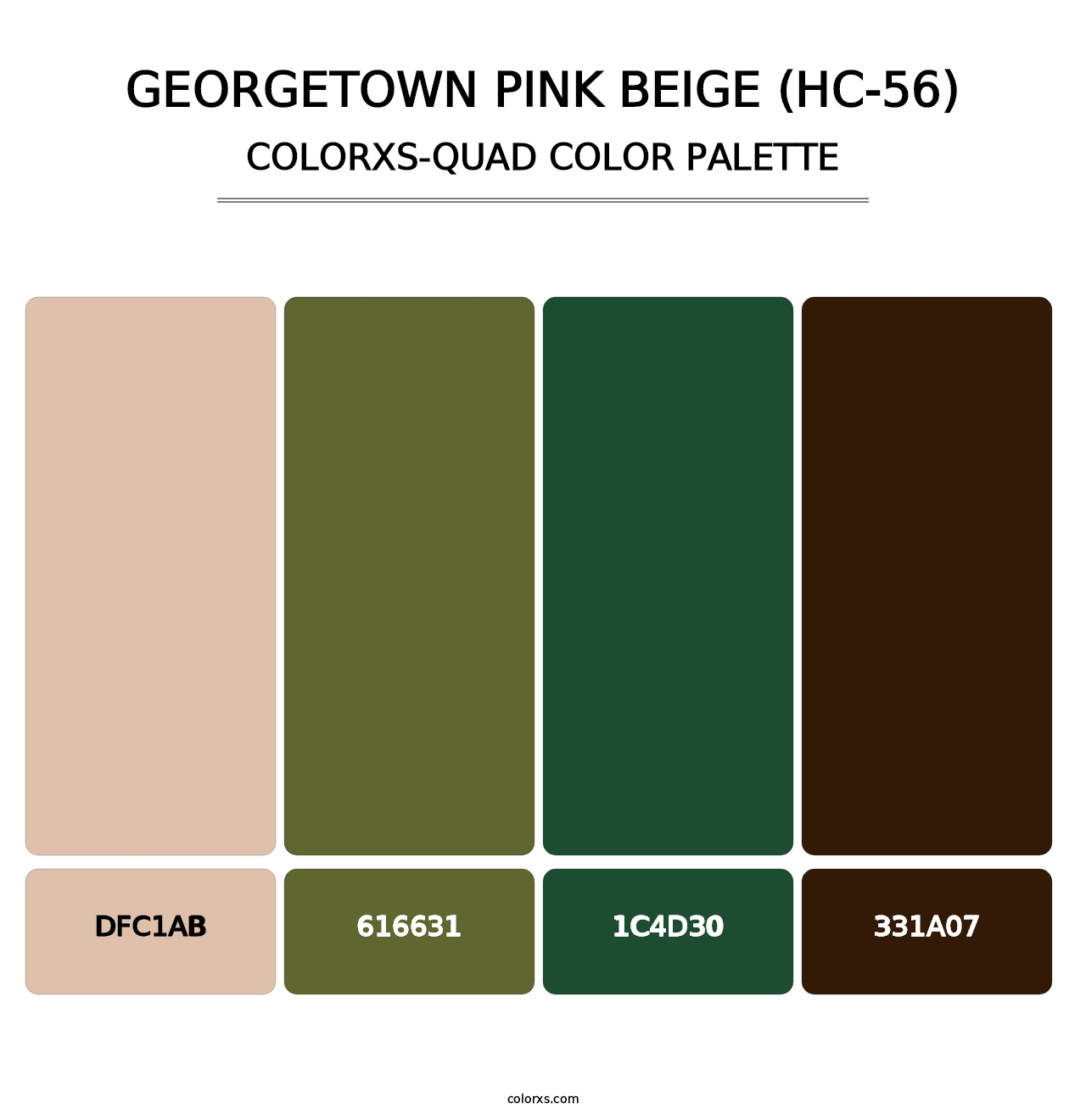 Georgetown Pink Beige (HC-56) - Colorxs Quad Palette