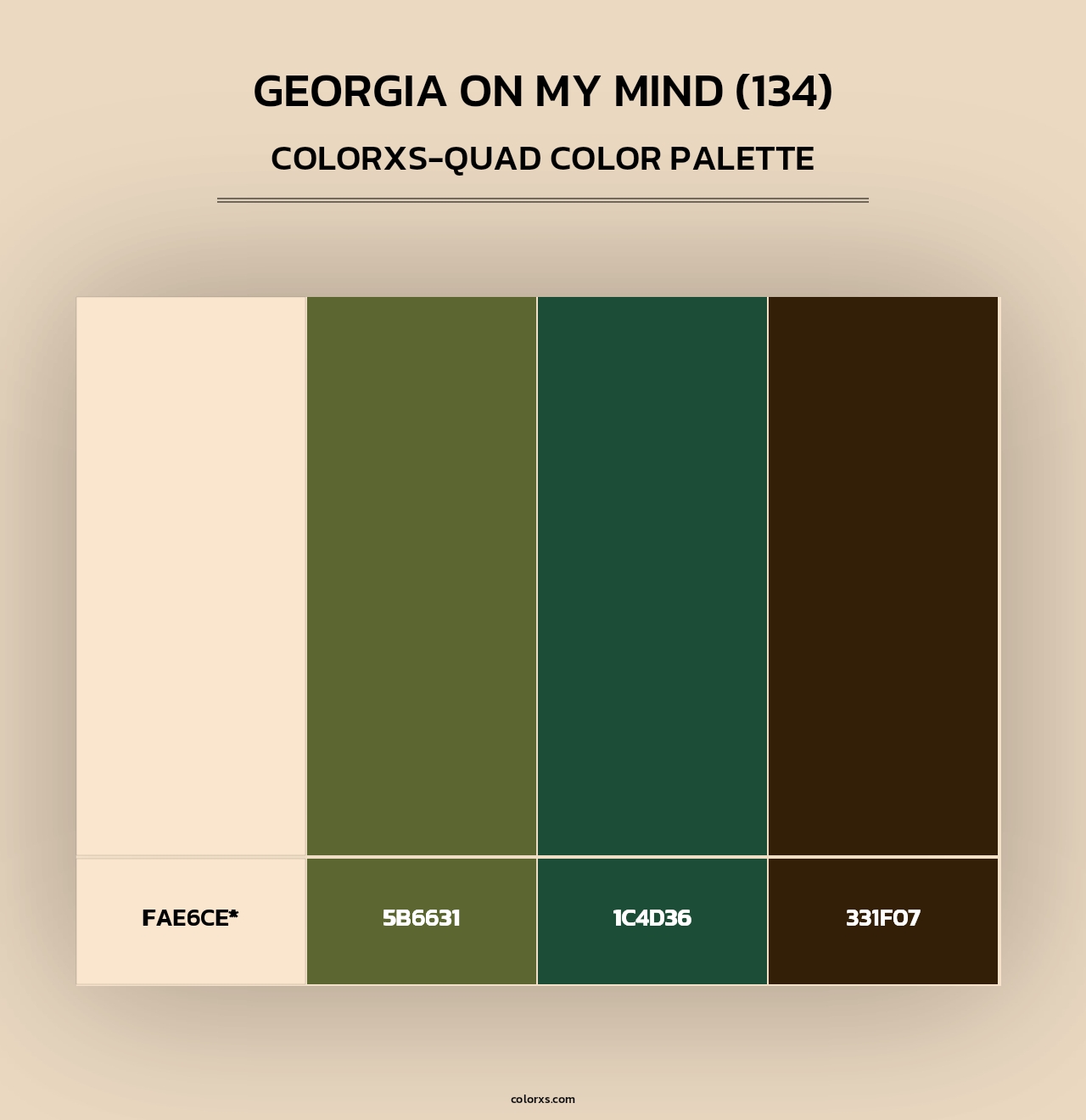 Georgia On My Mind (134) - Colorxs Quad Palette