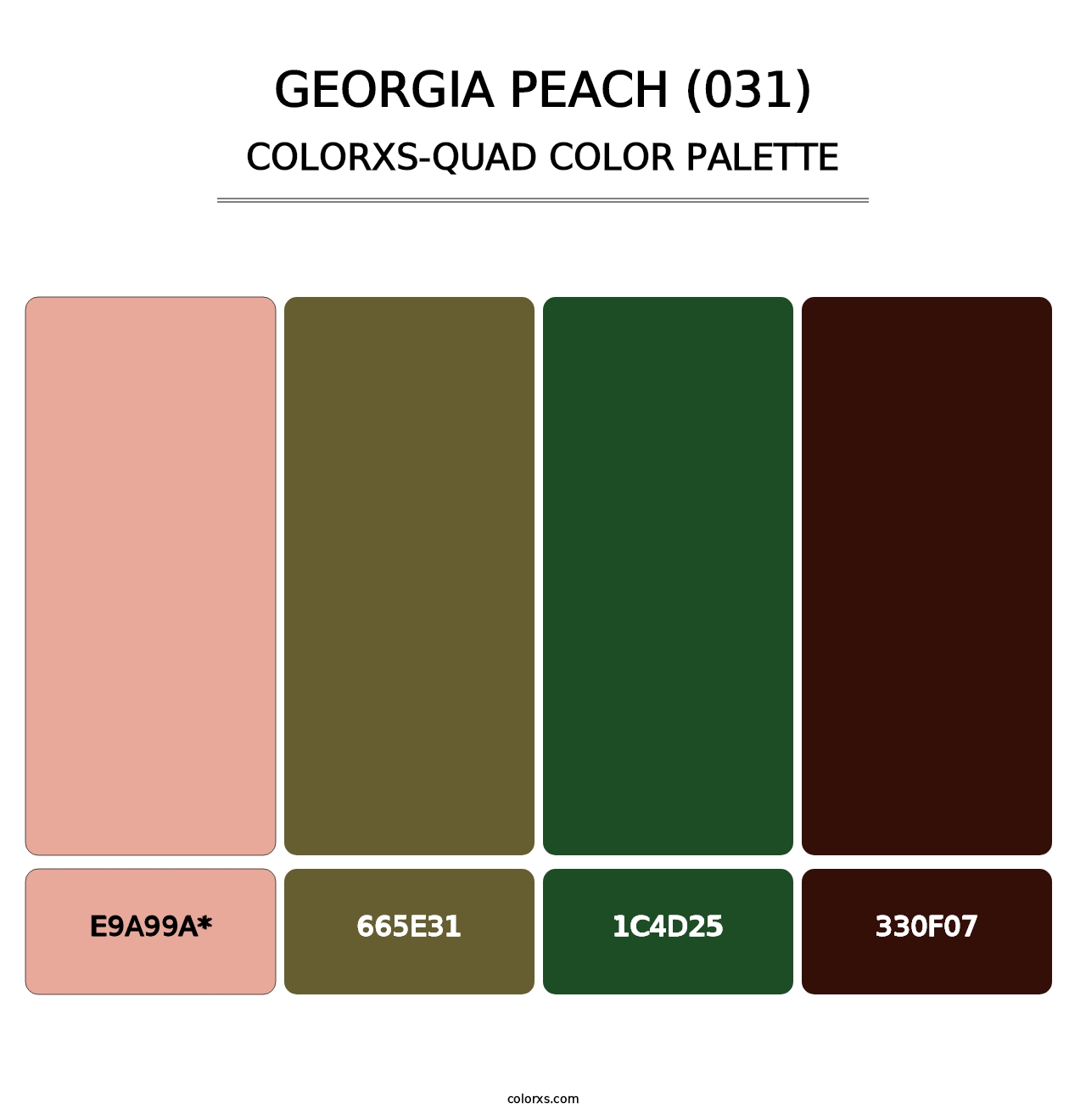 Georgia Peach (031) - Colorxs Quad Palette